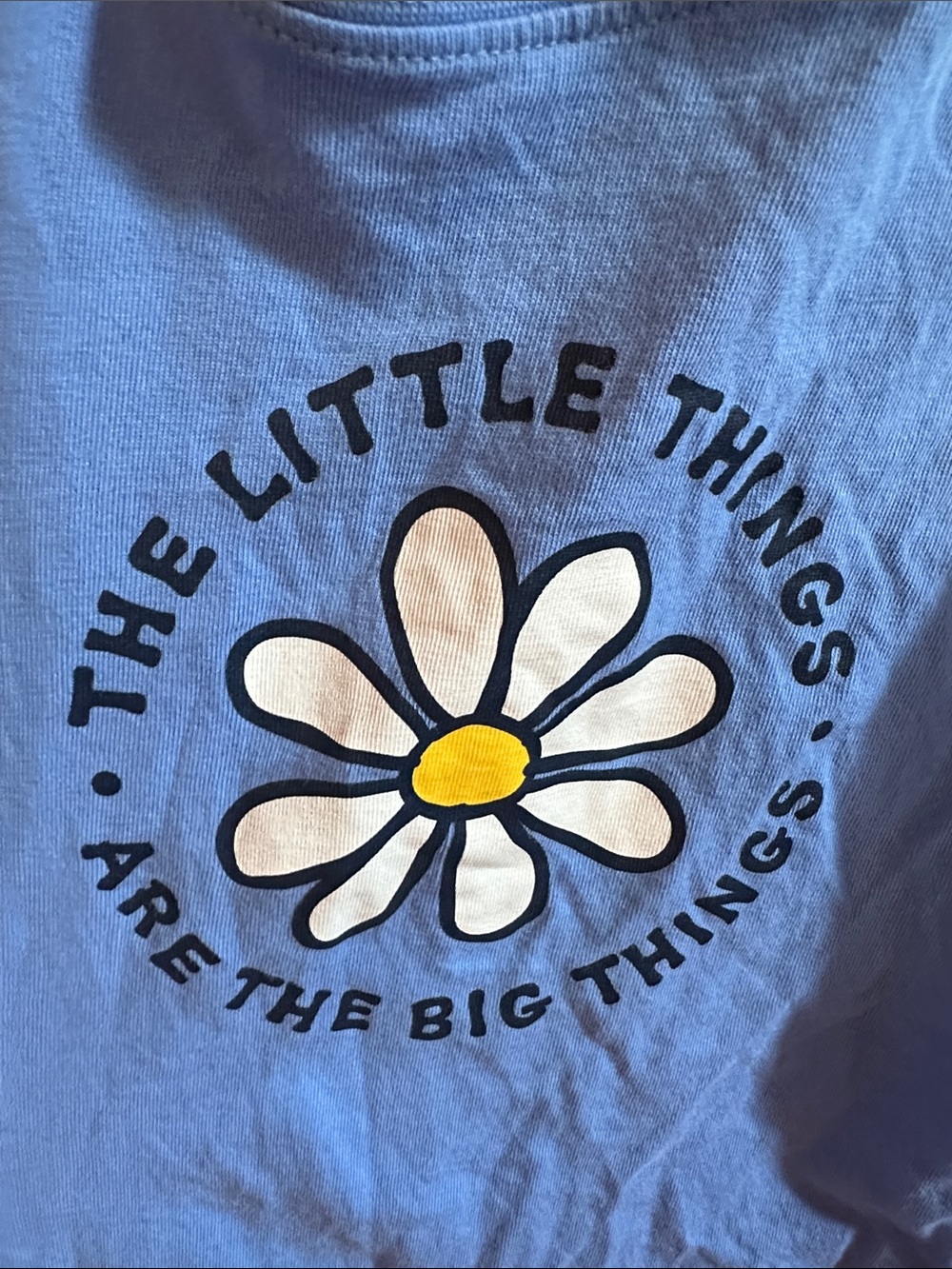 Life Is Good Light Blue Kids Tee with Daisy Graphic - Picture 3 of 4
